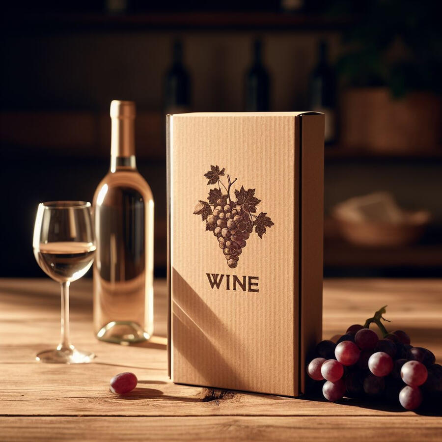 Polski producent pudełek. Karton wysyłkowy na 1 butelkę wina z wkładką ochronną